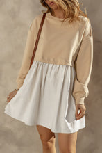 Load image into Gallery viewer, Round Neck Long Sleeve Mini Dress