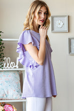 Load image into Gallery viewer, Heimish Full Size Ruffled Sleeve Ribbed Top
