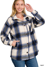 Load image into Gallery viewer, OVERSIZED YARN DYED PLAID LONGLINE SHACKET