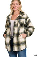 Load image into Gallery viewer, OVERSIZED YARN DYED PLAID LONGLINE SHACKET