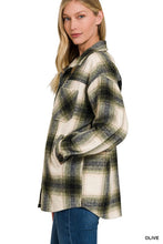 Load image into Gallery viewer, OVERSIZED YARN DYED PLAID LONGLINE SHACKET