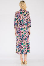 Load image into Gallery viewer, Celeste Full Size Floral Midi Dress with Bow Tied
