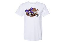 Load image into Gallery viewer, Football & Bows Short-Sleeve Tee