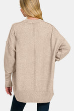 Load image into Gallery viewer, Zenana High-Low Hem Drop Shoulder Sweater