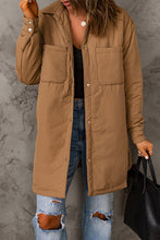 Load image into Gallery viewer, Double Take Snap Down Side Slit Jacket with Pockets