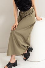 Load image into Gallery viewer, HYFVE Drawstring Washed Linen Maxi Skirt