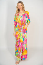 Load image into Gallery viewer, White Birch Printed V-Neck Maxi Dress with Pockets