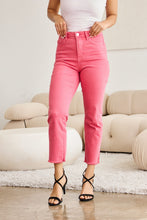 Load image into Gallery viewer, RFM Full Size Tummy Control High Waist Raw Hem Jeans