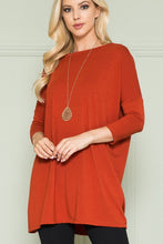 Load image into Gallery viewer, Plus Size Solid Long Sleeve Tunic Top