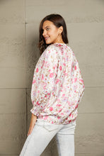 Load image into Gallery viewer, Double Take Floral V-Neck Long Sleeve Shirt