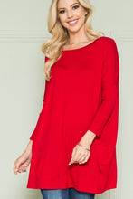 Load image into Gallery viewer, Plus Size Solid Long Sleeve Tunic Top