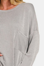 Load image into Gallery viewer, Zenana Ribbed Striped Long Sleeve T-Shirt
