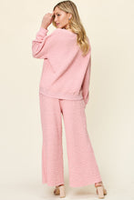 Load image into Gallery viewer, Double Take Full Size Texture Long Sleeve Top and Pants Set