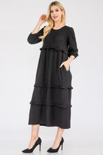 Load image into Gallery viewer, Celeste Full Size Tiered-Ruffle Midi Dress