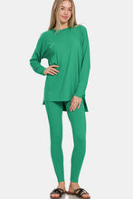 Load image into Gallery viewer, Zenana Full Size Brushed Microfiber Top and Leggings Lounge Set