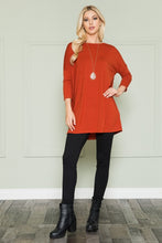 Load image into Gallery viewer, Plus Size Solid Long Sleeve Tunic Top