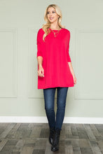 Load image into Gallery viewer, Plus Size Solid Long Sleeve Tunic Top