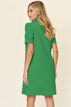 Load image into Gallery viewer, Double Take Full Size Texture Collared Neck Short Sleeve Dress