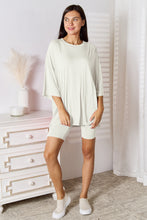 Load image into Gallery viewer, Basic Bae Full Size Soft Rayon Three-Quarter Sleeve Top and Shorts Set
