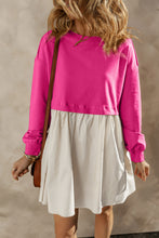 Load image into Gallery viewer, Round Neck Long Sleeve Mini Dress