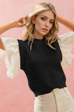 Load image into Gallery viewer, Oh Full Size Ruffled Round Neck Short Sleeve Sweater