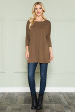 Load image into Gallery viewer, Plus Size Solid Long Sleeve Tunic Top