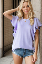 Load image into Gallery viewer, Heimish Full Size Ruffled Sleeve Ribbed Top