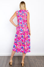 Load image into Gallery viewer, Be Stage Print Ruffled Midi Dress with Pockets
