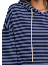 Load image into Gallery viewer, Drawstring Striped Long Sleeve Hoodie