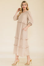 Load image into Gallery viewer, Celeste Full Size Tiered-Ruffle Midi Dress
