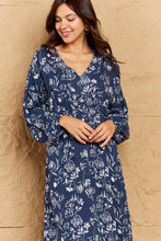 Load image into Gallery viewer, HEYSON Night Out Full Size Balloon Sleeve Floral Midi Dress