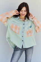Load image into Gallery viewer, POL Casual Outing Guaze Plaid Shacket