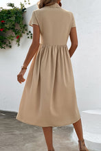 Load image into Gallery viewer, Button Front Short Sleeve Dress