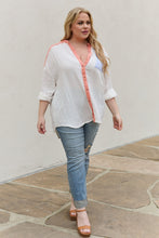 Load image into Gallery viewer, White Birch Full Size Color Block Woven Button Down Top