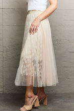 Load image into Gallery viewer, Ninexis Lace Flowy Midi Skirt