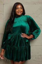 Load image into Gallery viewer, GeeGee Full Size Velvet Tiered Dress
