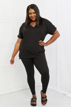 Load image into Gallery viewer, Zenana Self Love Full Size Brushed DTY Microfiber Lounge Set in Black