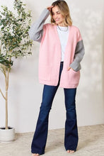Load image into Gallery viewer, BiBi Contrast Open Front Cardigan with Pockets