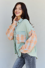 Load image into Gallery viewer, POL Casual Outing Guaze Plaid Shacket