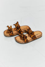 Load image into Gallery viewer, Forever Link Fiercely Feminine Leopard Bow Slide Sandals