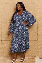 Load image into Gallery viewer, HEYSON Night Out Full Size Balloon Sleeve Floral Midi Dress
