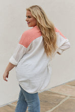 Load image into Gallery viewer, White Birch Full Size Color Block Woven Button Down Top