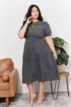 Load image into Gallery viewer, And The Why Full Size Washed Chambray Midi Dress