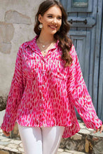 Load image into Gallery viewer, Double Take Printed Roll-Tab Sleeve Shirt