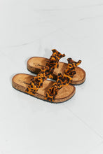 Load image into Gallery viewer, Forever Link Fiercely Feminine Leopard Bow Slide Sandals