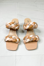 Load image into Gallery viewer, SODA Interwoven Ideas Braided Strap Block Heel Slide Sandal in Nude