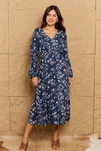 Load image into Gallery viewer, HEYSON Night Out Full Size Balloon Sleeve Floral Midi Dress