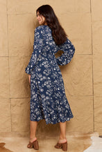 Load image into Gallery viewer, HEYSON Night Out Full Size Balloon Sleeve Floral Midi Dress