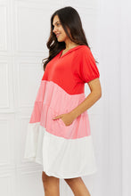Load image into Gallery viewer, Culture Code My Only Wish Full Size Color Blocked Hooded Dress