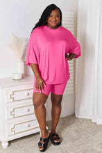 Load image into Gallery viewer, Basic Bae Full Size Soft Rayon Three-Quarter Sleeve Top and Shorts Set